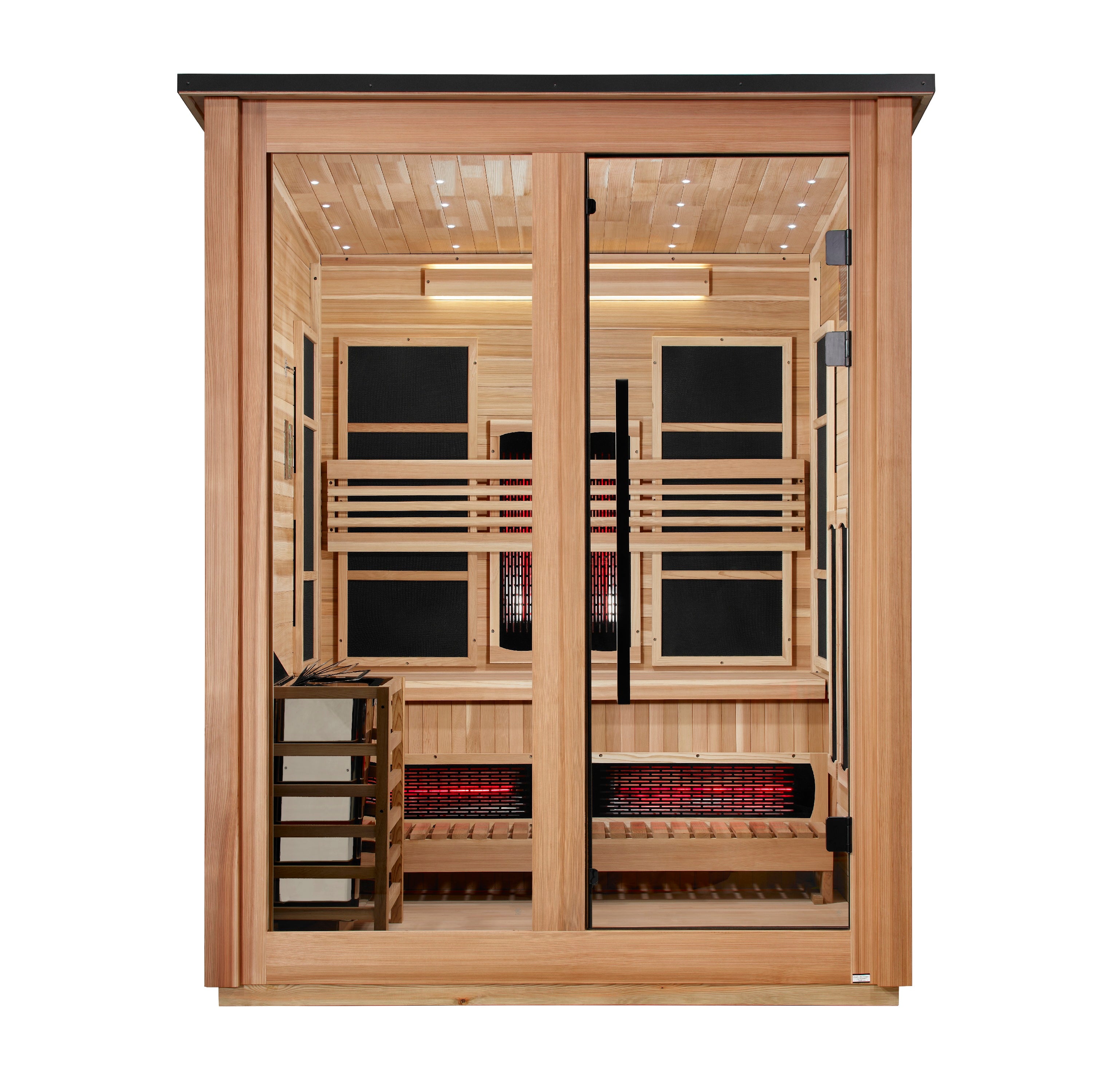 Golden Designs 3-Person Infrared Sauna – GDI-8523-02 | Loviisa Pacific Cedar Luxury Sauna