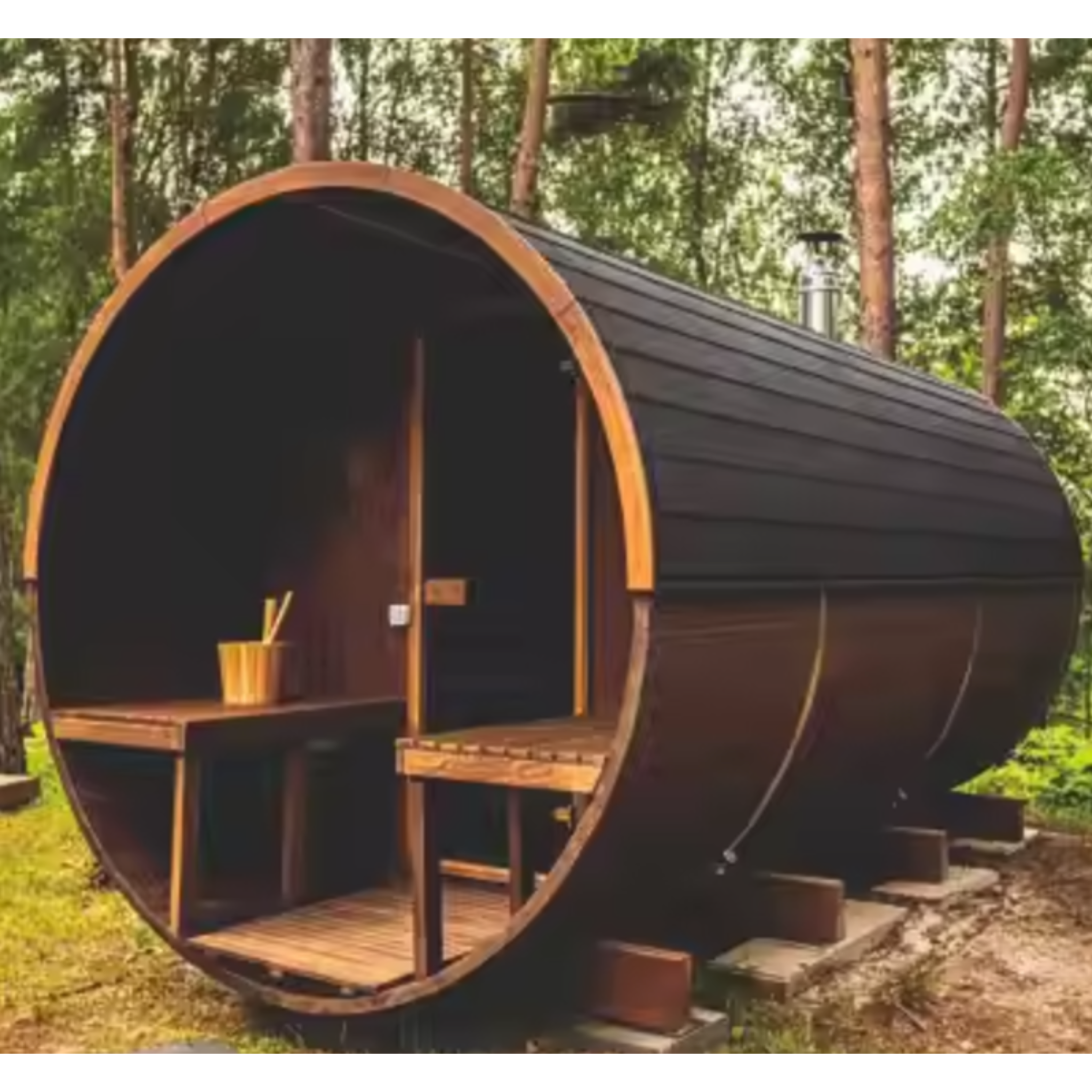 DarkOak Luxury Barrel Sauna