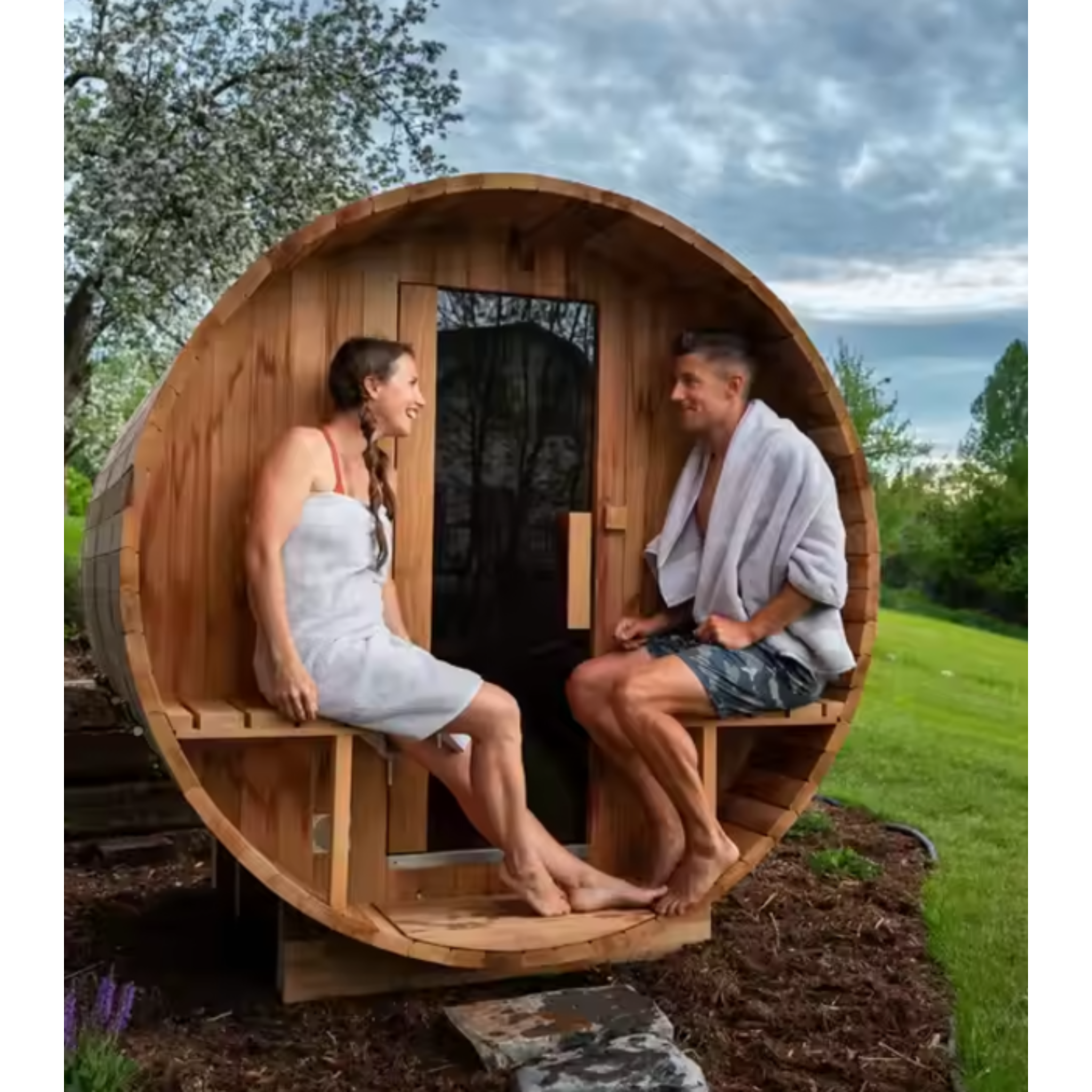 LightAsh Premium Barrel Sauna