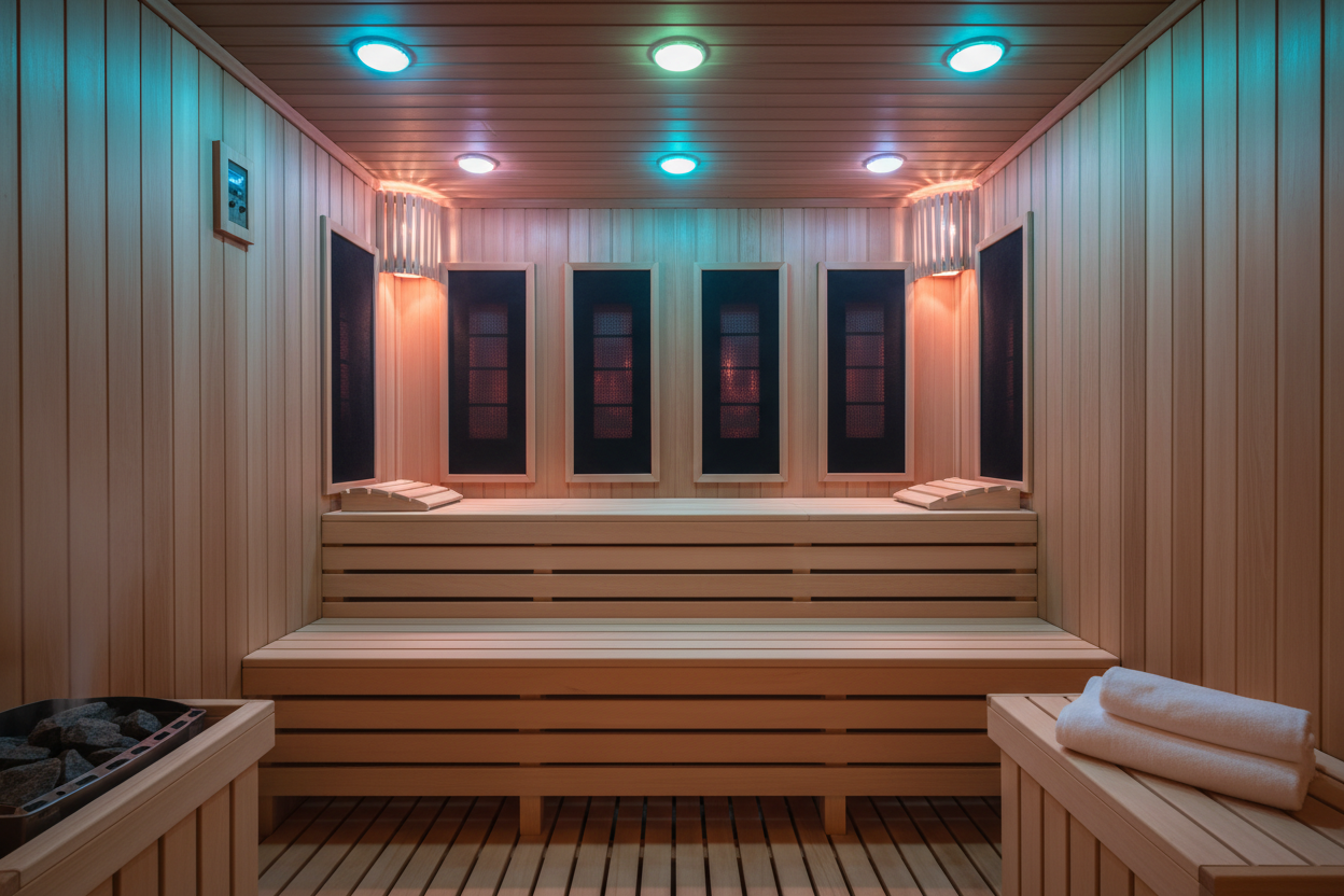 Golden Designs GDI-8506-01 Kaarina 3-Person Infrared Sauna – Interior View