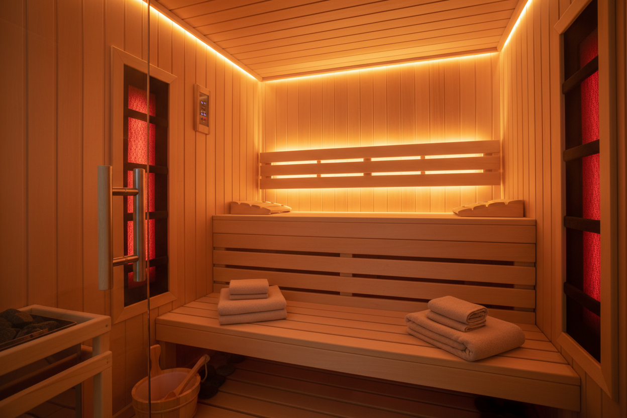 Dynamic Serena 2-Person Infrared Sauna - Interior View