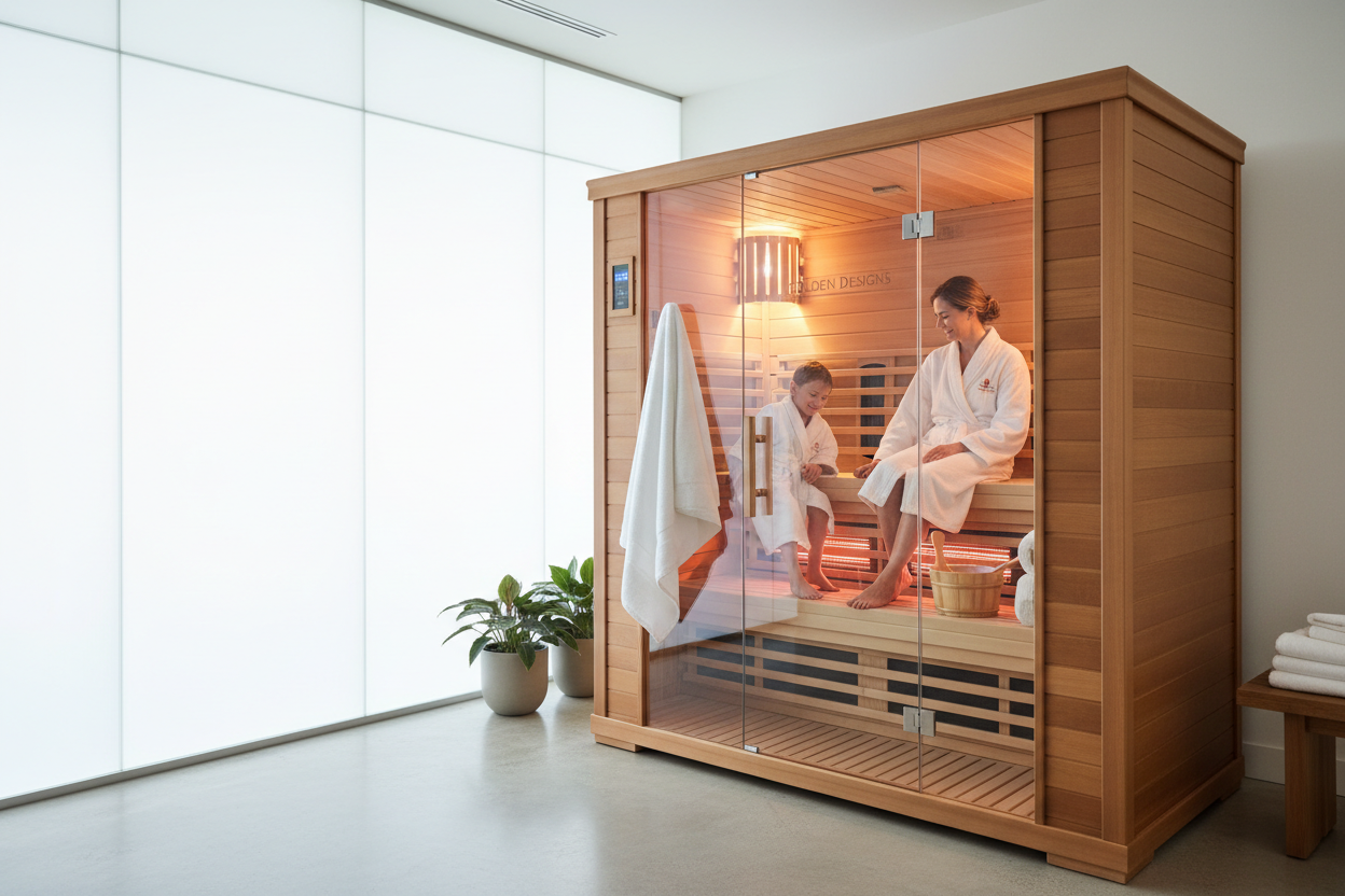 Golden Designs GDI-8526 4-Person Luxury Full Spectrum Infrared Sauna – Lifestyle