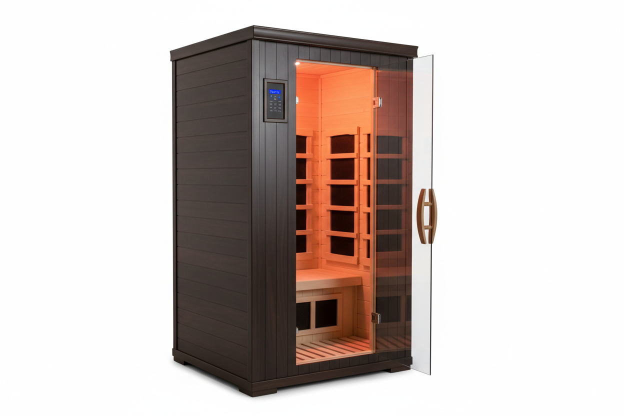 Maxxus S-Line 2-Person Low EMF Infrared Sauna - 45 Degree Angle