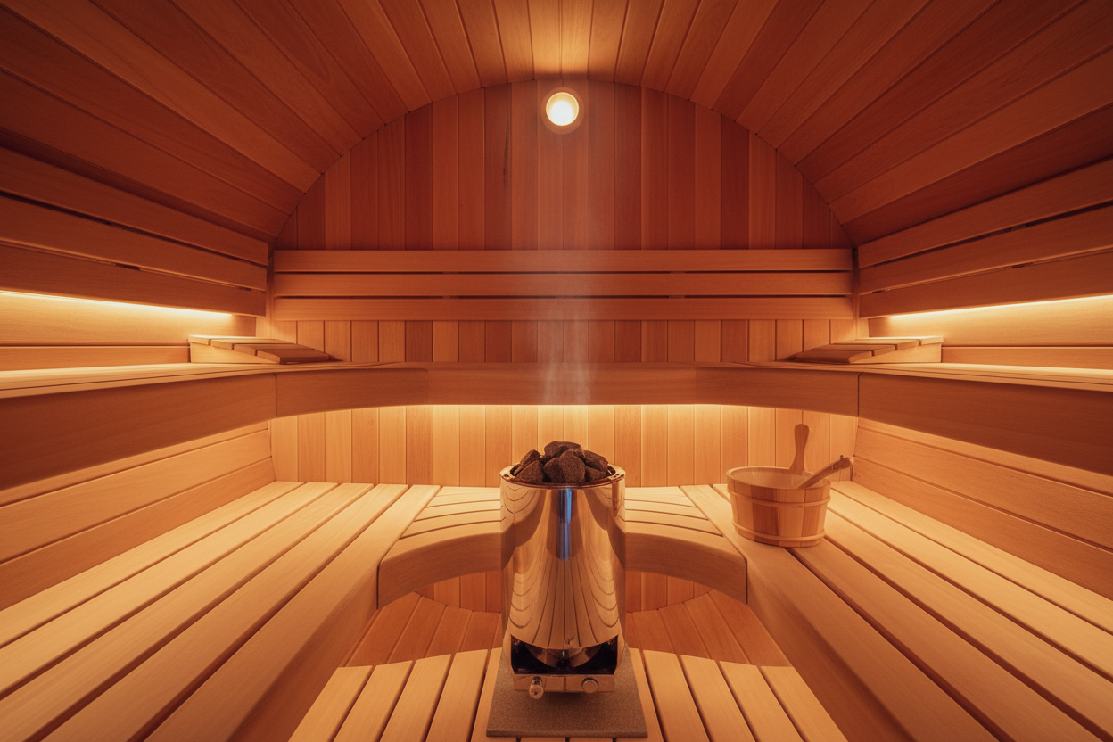 MX-J206 Seattle Barrel Sauna - Interior View