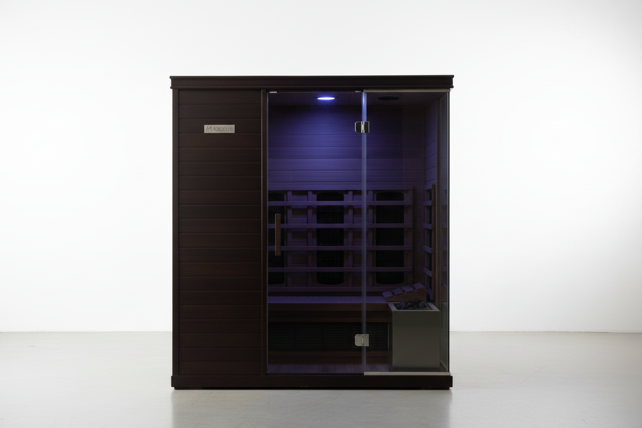 Maxxus S-Line 3-Person Infrared Sauna - Side Profile