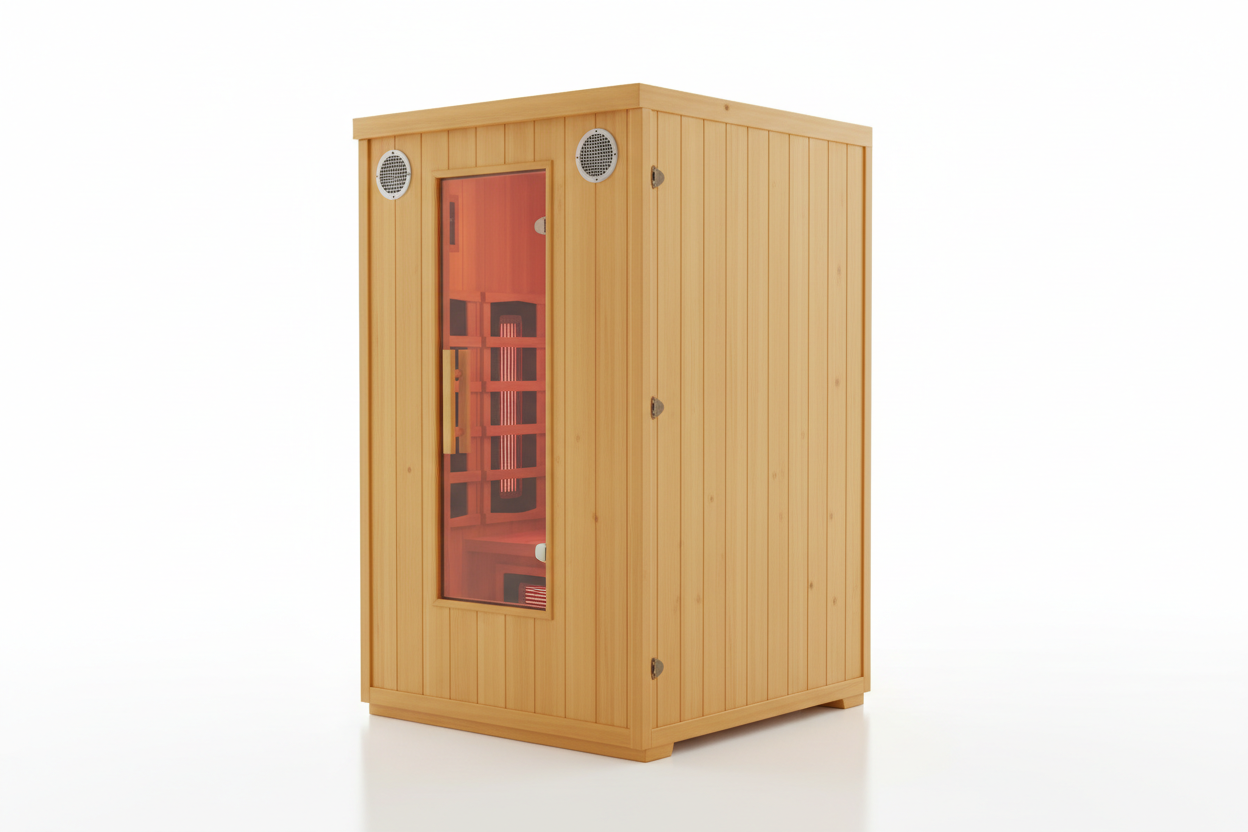 Golden Designs GDI-7060 2-Person Infrared Sauna - Rear 3/4 Angle View