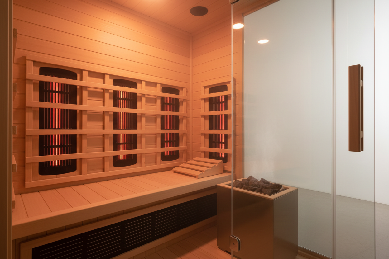Maxxus S-Line 3-Person Infrared Sauna - Interior View