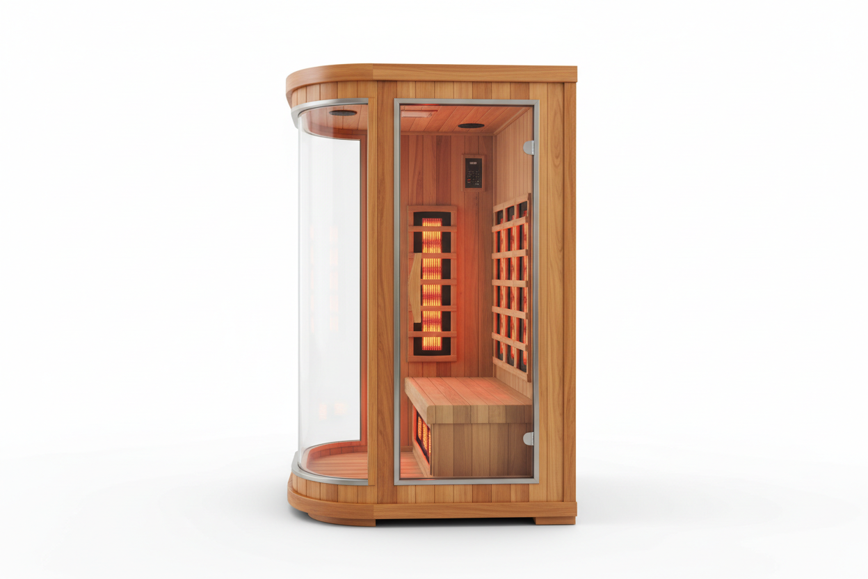 Dynamic Serena 2-Person Infrared Sauna - Side Profile
