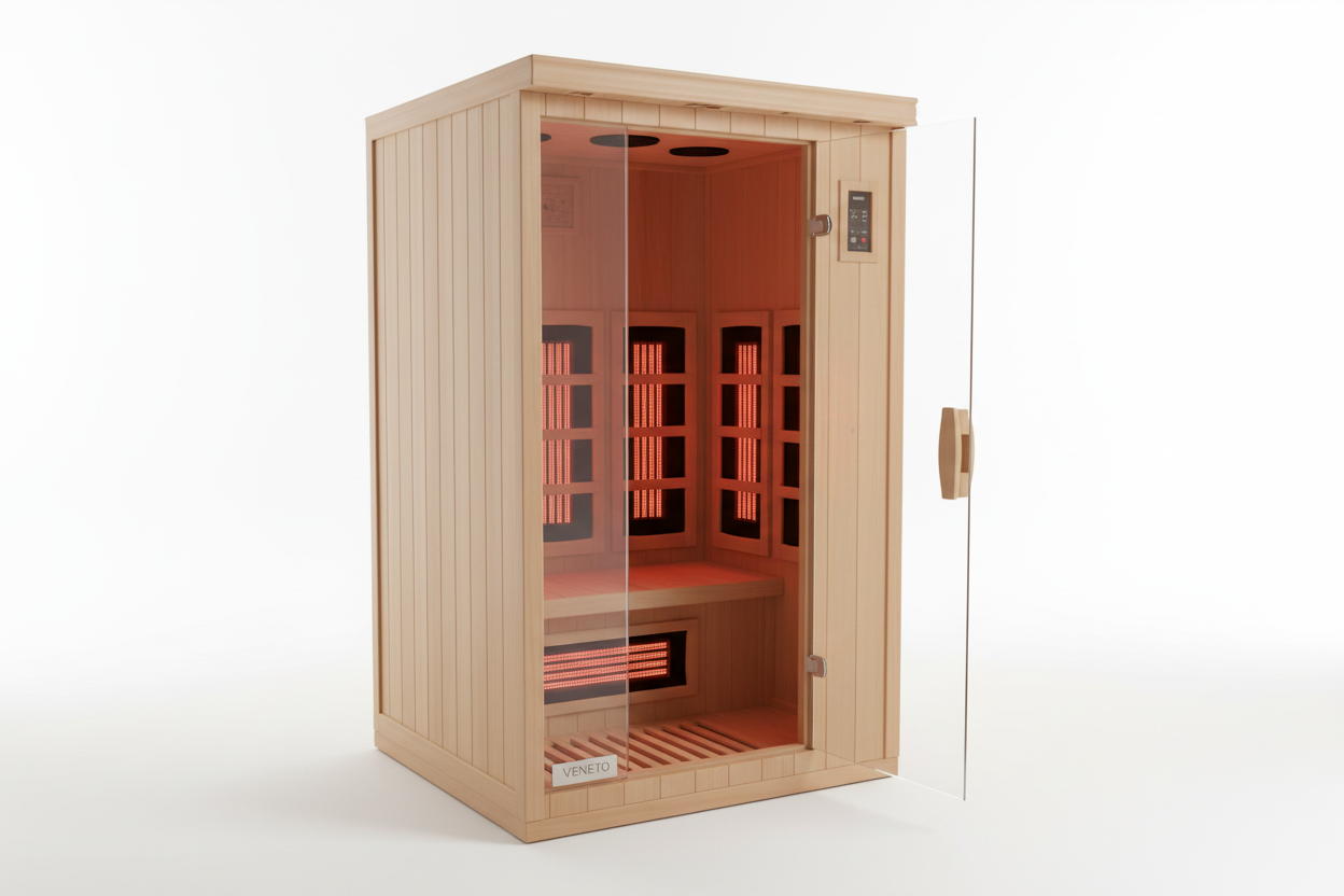 Dynamic Veneto 2-Person Infrared Sauna - 45 Degree Angle