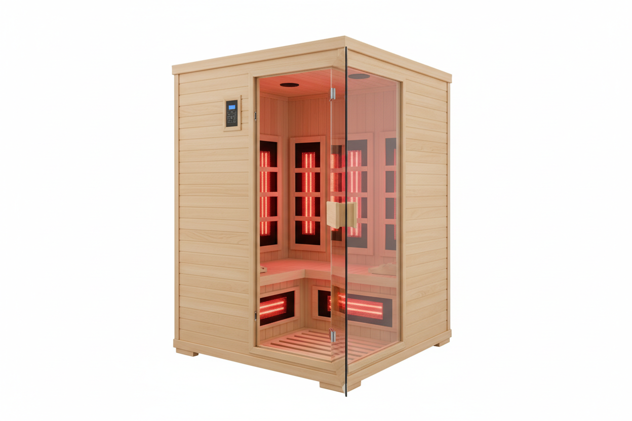 Vila 3-Person Infrared Sauna - 45 Degree Angle