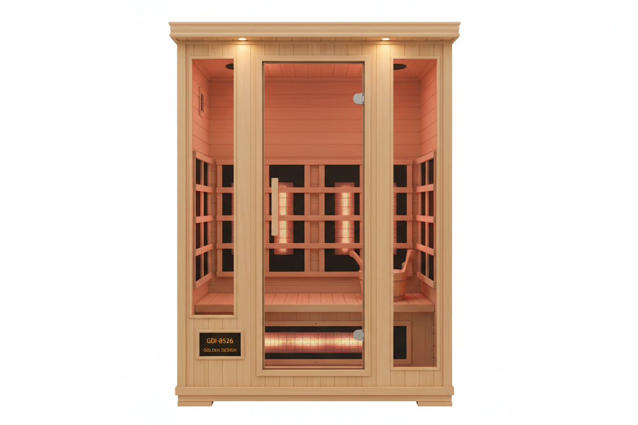 Golden Design GDI-8526 4-Person Infrared Sauna - Front View