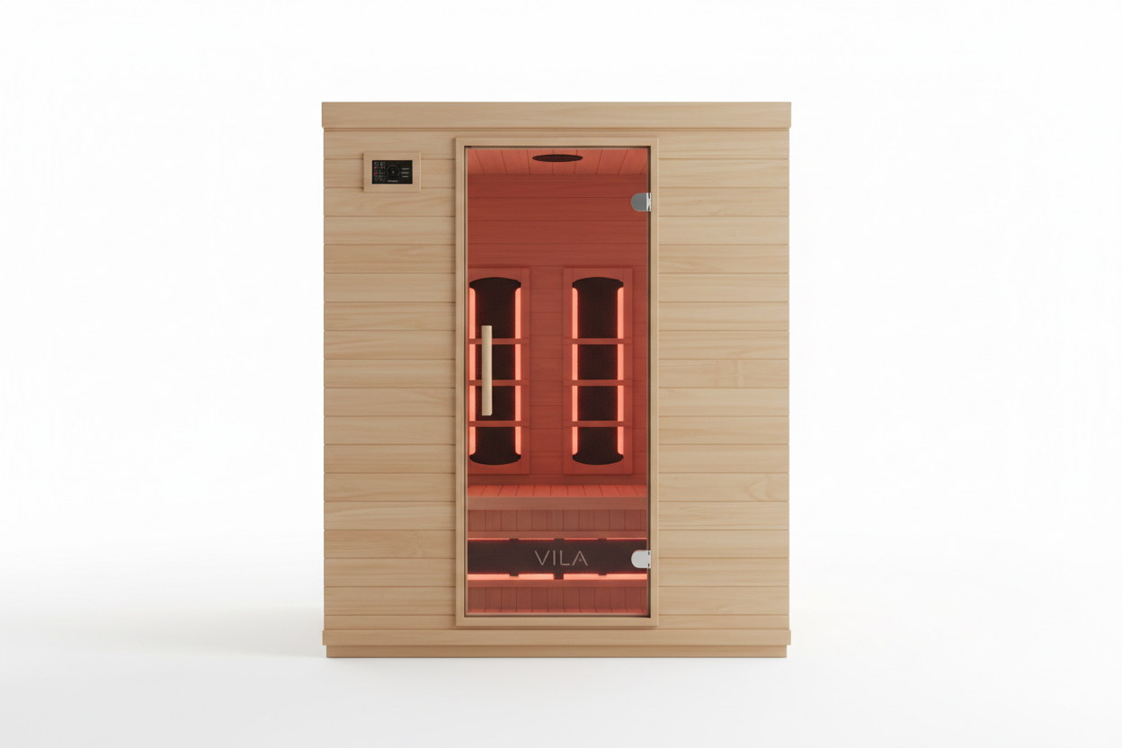 Vila 3-Person Infrared Sauna - Front View