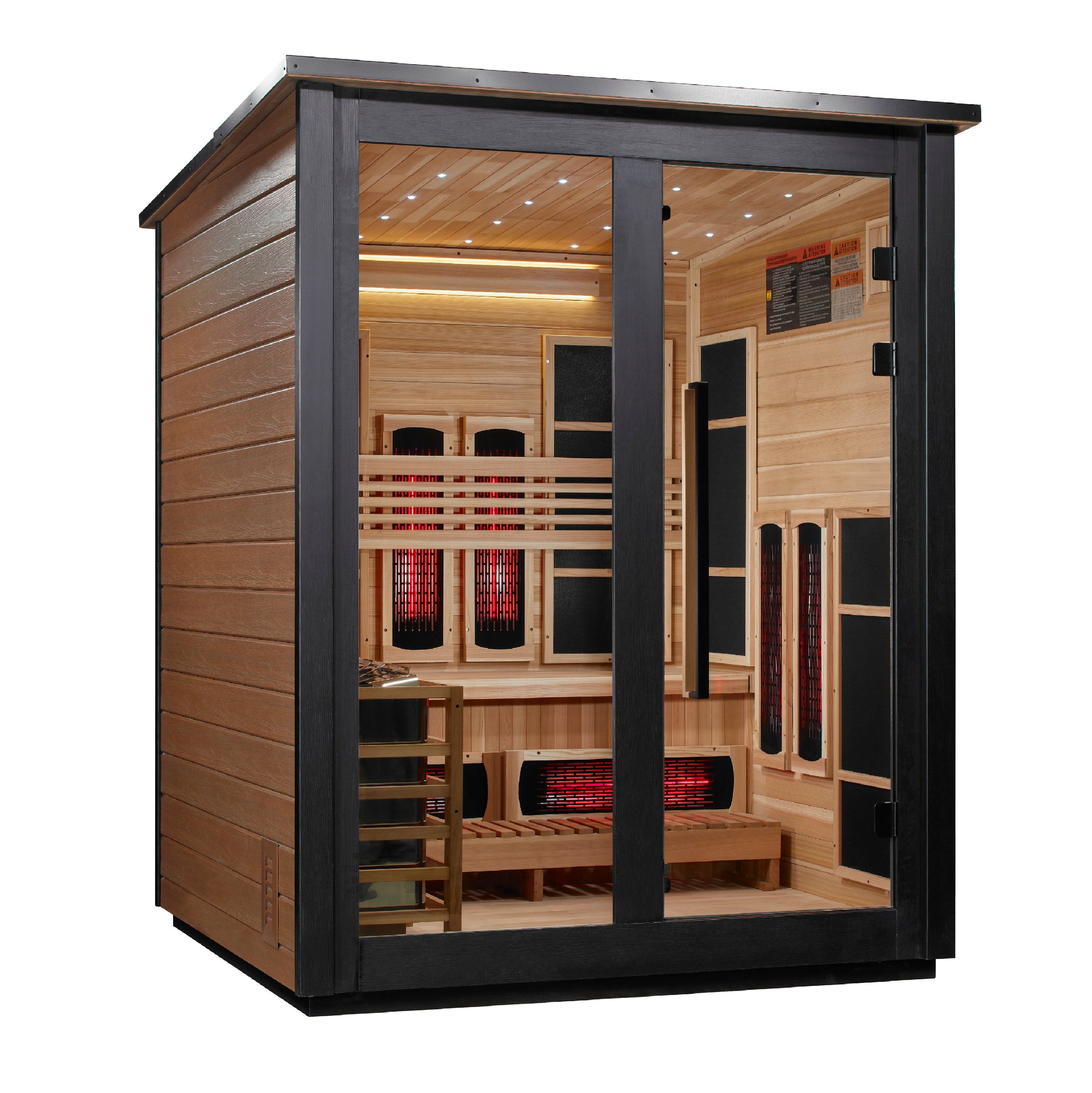Golden Designs 3-Person Infrared Sauna – GDI-8523-04 | Loviisa Black Luxury Sauna