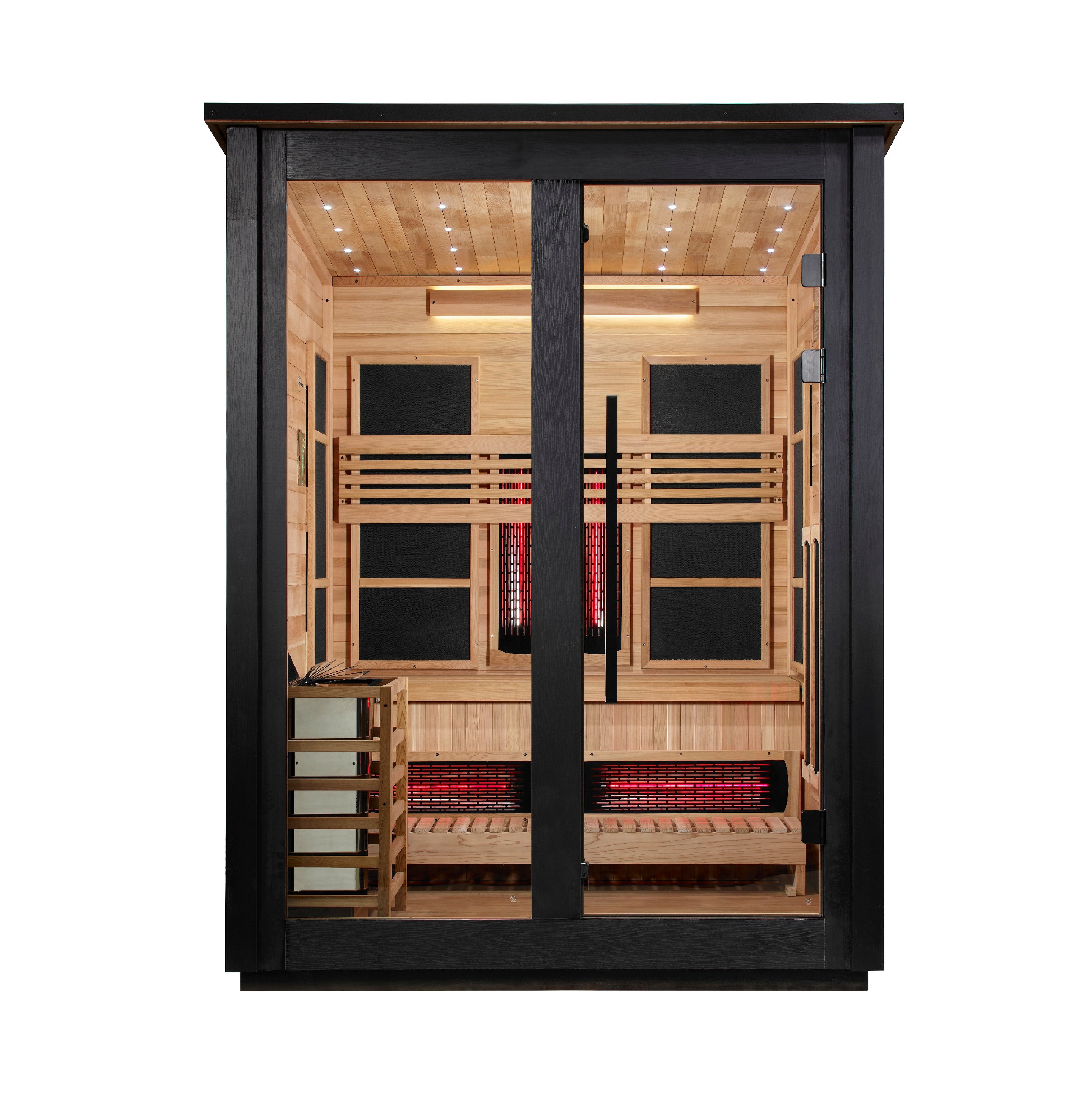 Golden Designs 3-Person Infrared Sauna – GDI-8523-04 | Loviisa Black Luxury Sauna