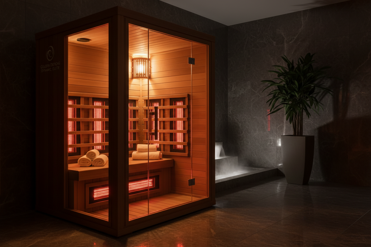 Golden Designs Dynamic Elite 2-Person Infrared Sauna – Evening Glow