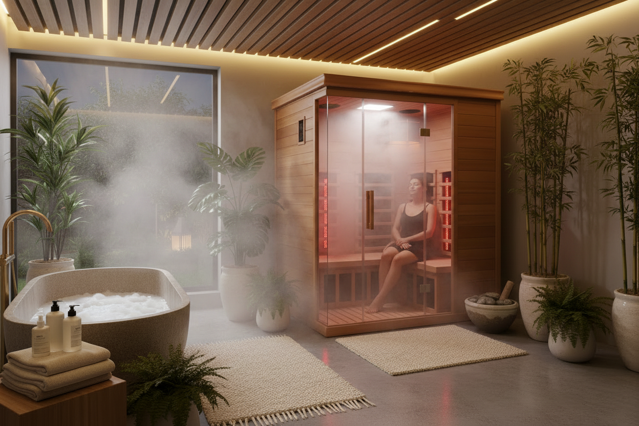 GDI-7060-01 Traditional Steam Sauna - Lifestyle Shot