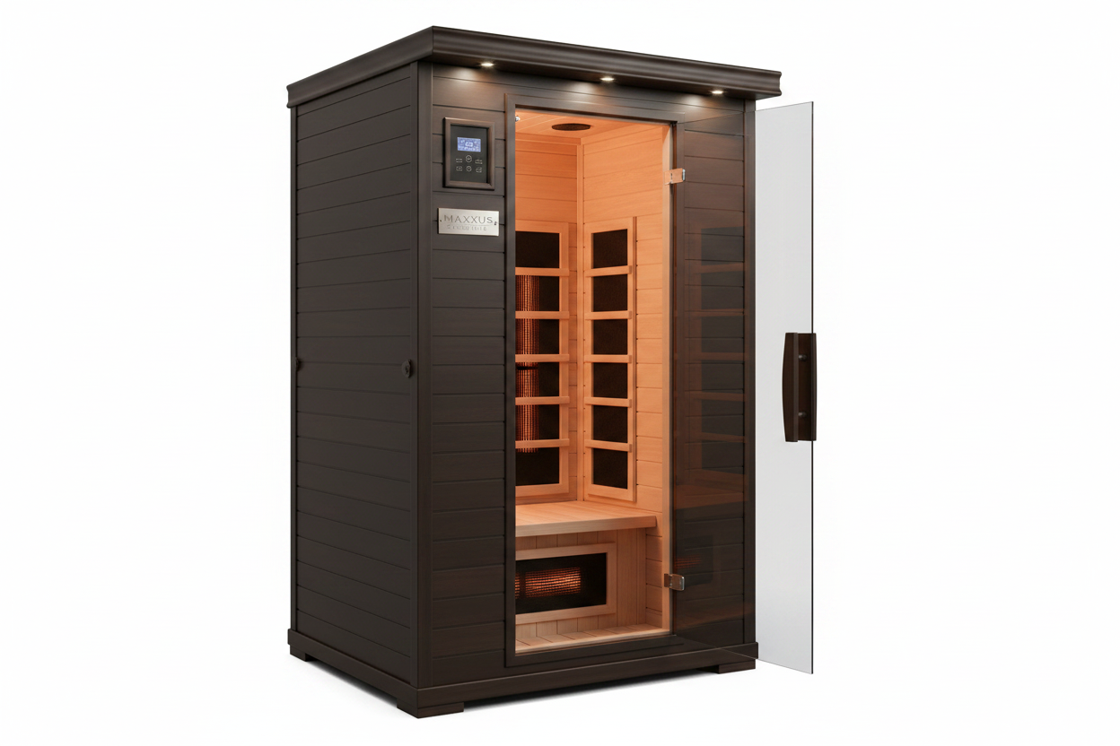 Maxxus S-Line Elite 2-Person Infrared Sauna - 45 Degree Angle