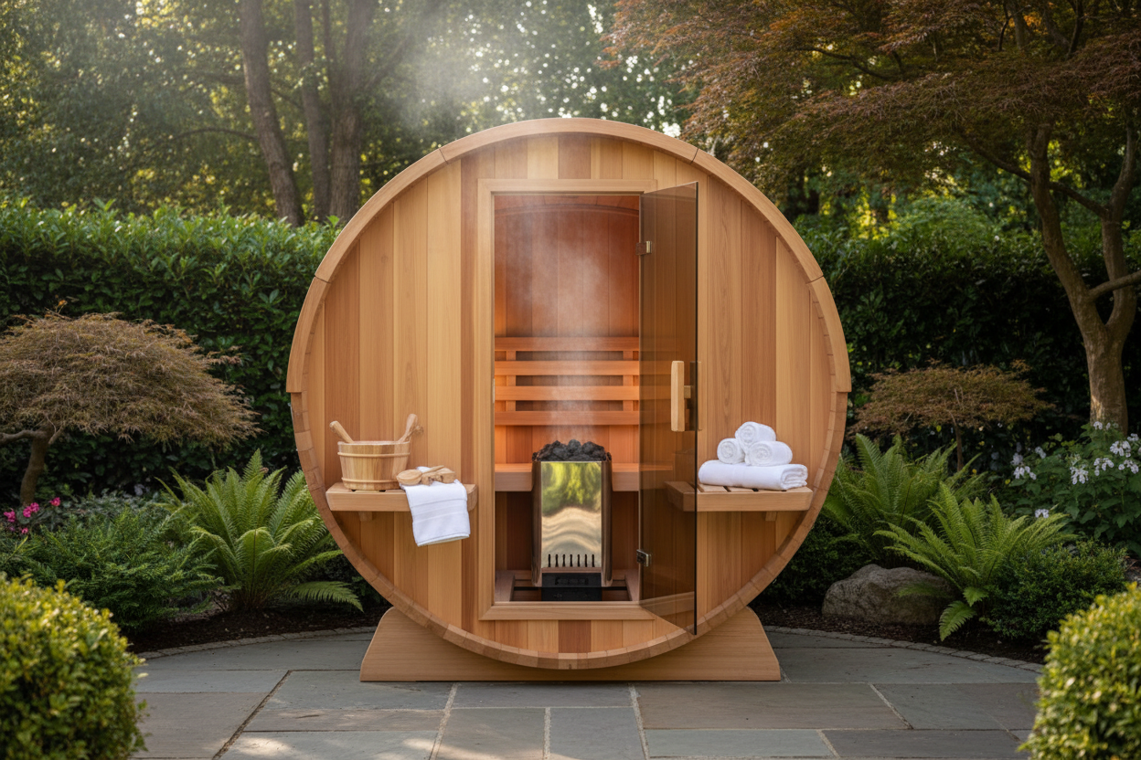 GDI-8228-01 Outdoor Traditional Sauna - Front View