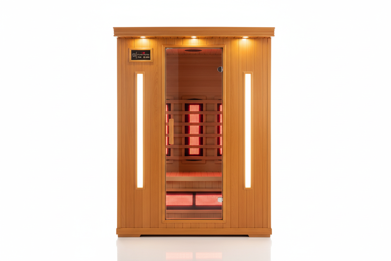 Golden Designs GDI-7060 2-Person Infrared Sauna - Front View