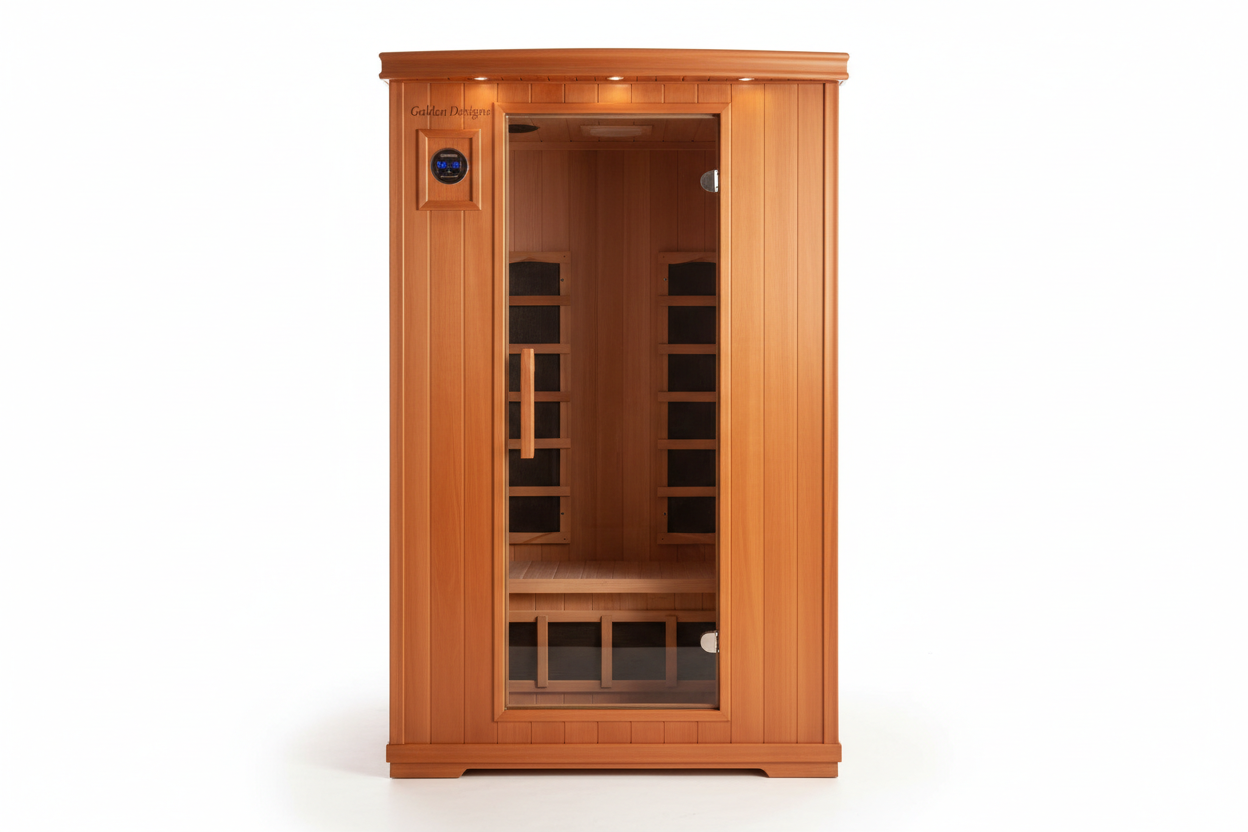 Golden Designs GDI-8506-01 Kaarina 3-Person Infrared Sauna – Front View