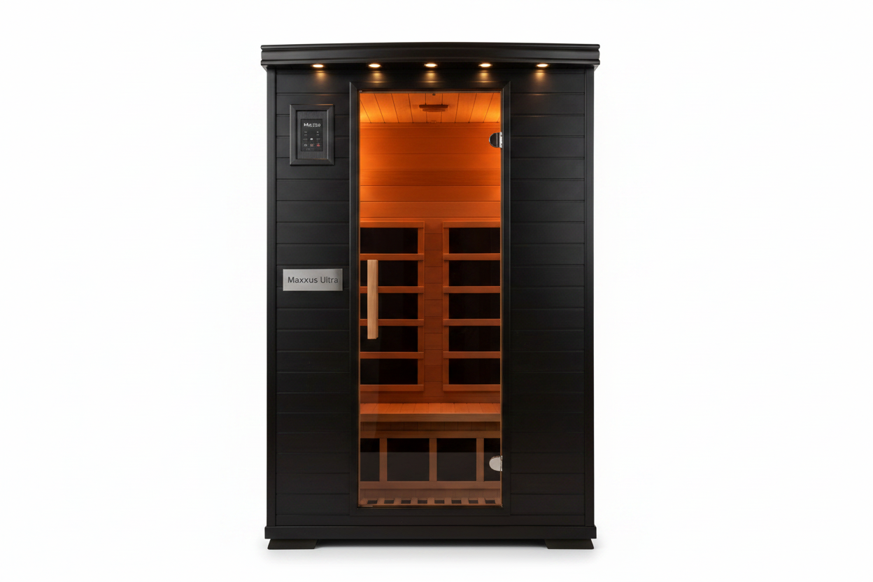 Maxxus S-Line Elite 2-Person Infrared Sauna - Front View