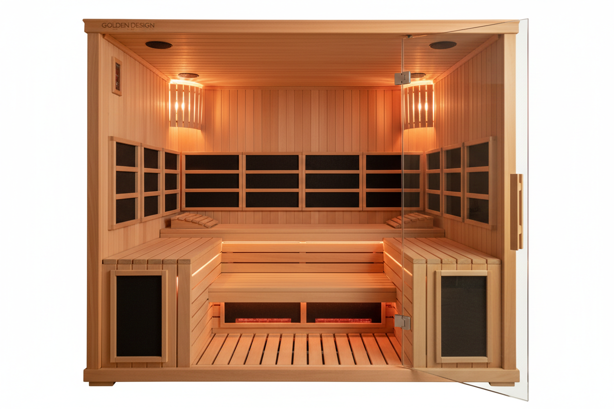 Golden Design GDI-8526 4-Person Infrared Sauna - Interior View