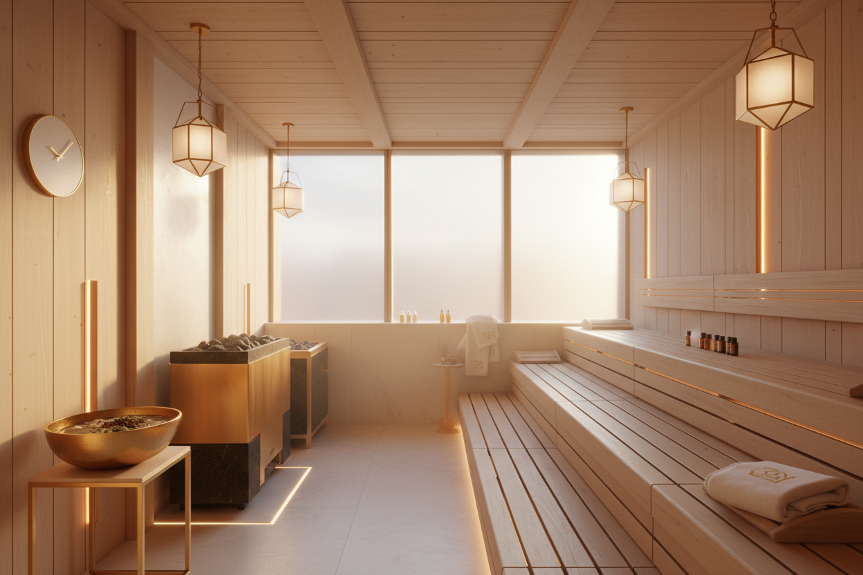 Luxury Spa Sauna Warm Glow